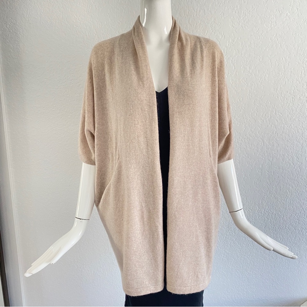 Kinross beige oversized cashmere sweater